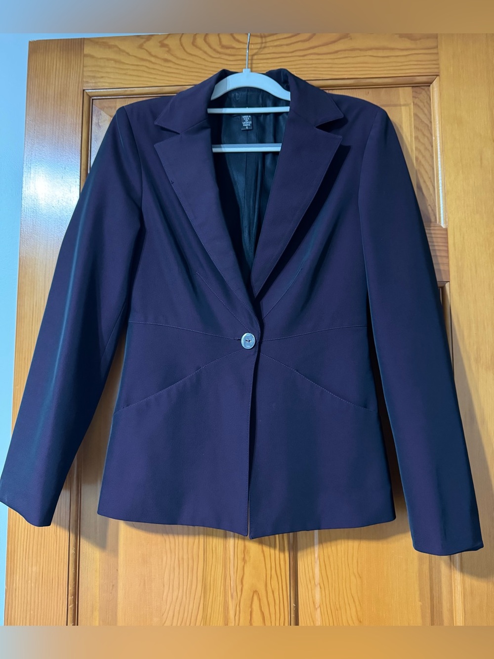 BeBe Women's Deep Plum Iridescent Single-Button Blazer